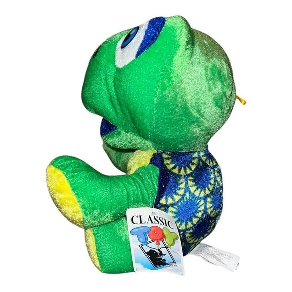 Classic Toy Plush Turtle 15" Green Blue NWT - Picture 2 of 7